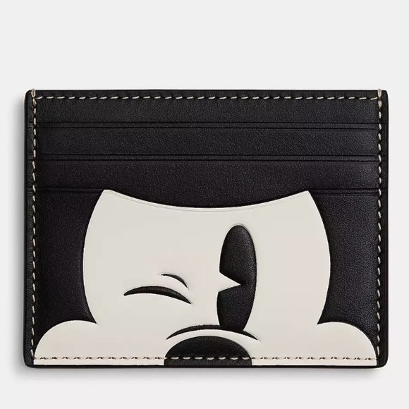Coach x Disney Winking Mickey Slim Card Case - Picture 1 of 4